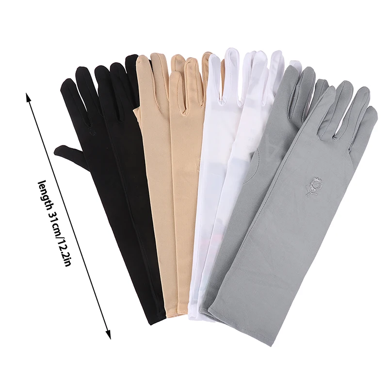 Gants de conduite moufles pour femmes, 1 paire, protection solaire, anti-UV, mi-longs, respirants, fins, printemps été