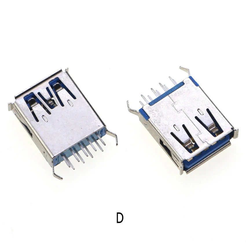2 Stück USB 3.0 USB-3.0-AF AM Typ Port Stecker Buchse Lötanschlüsse PCB-Buchse für USB-Schnittstellenanschluss 90/180 Grad – Detail 6