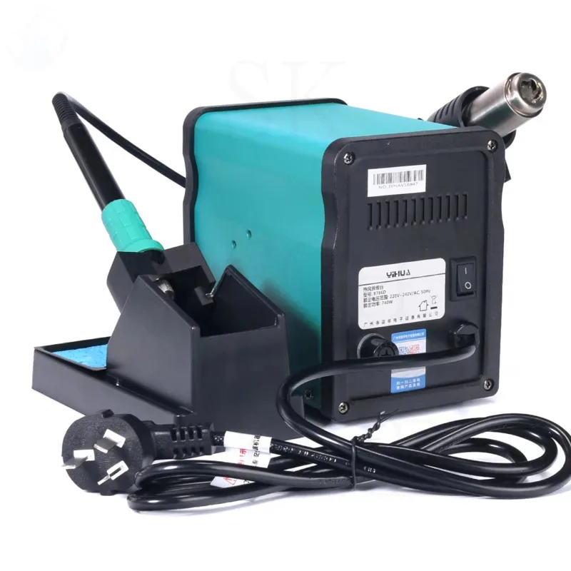 YIHUA 8786D Upgraded Version SMD Soldering Station  Digital Display BGA SMD Hot Air Gun Soldering Iron  Rework Station