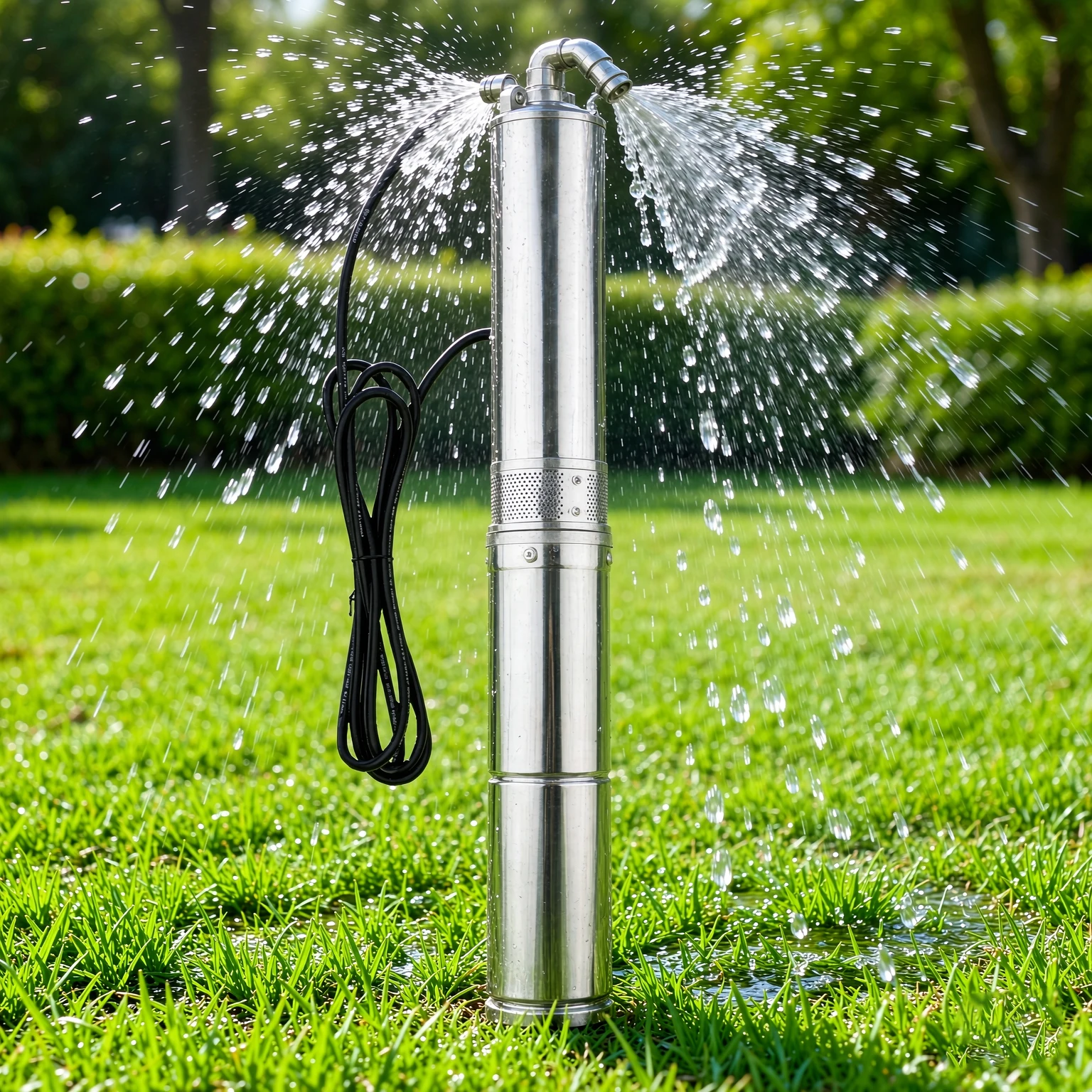 AC DC Hybrid Solar Submersible Pump With Auto Mains Power Switch For Farm Irrigation