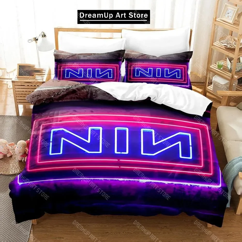 

Комплект постельного белья NIN с 3D принтом Nine Inch Nails для мальчиков и девочек, пододеяльник размера Twin Queen, наволочка, кровать для детей и взрослых, домашний текстиль