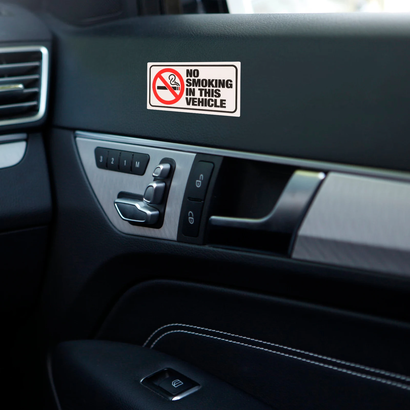 

6 pcs No Smoking Sticker Sign for Car Waterproof Vehicle Warning Label Decal Adhesive Reminder Safe Suitable Different