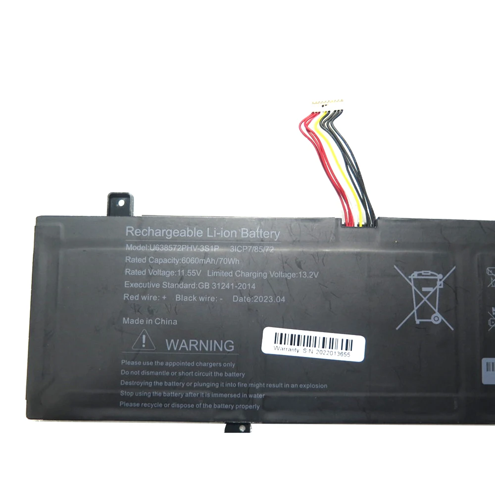 Laptop-Akku U638572PHV-3S1P g1503 kompatibel 626271 11,55 v 6060mah 70wh 10pin 9 Zeilen neu