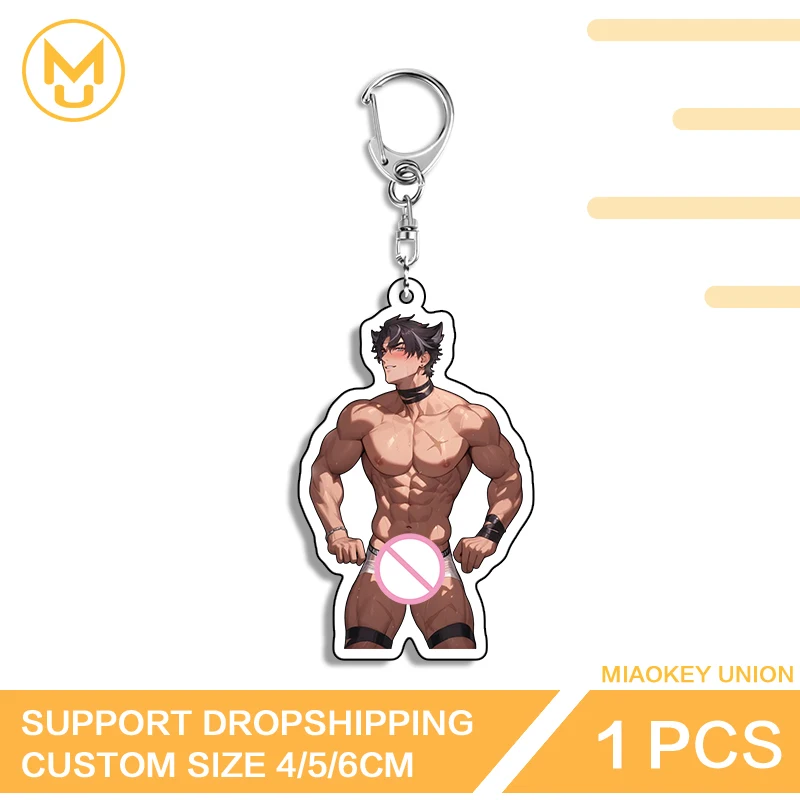 Genshin Impact NSFW Transparent Underpants Wriothesley Key Chains Exquisite Unique Acrylic Props Fashion Packbage Decorations