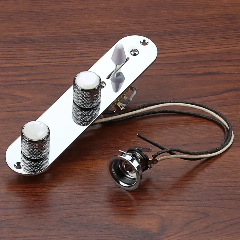 

Предварительно смонтированная пластина управления из черного золота для Telecaster, полный жгут проводов 3-позиционного переключателя — комплект обновления Plug & Play, пайка не требуется