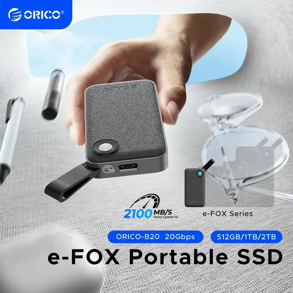 ORICO 2TB Portable SSD Up to 2000MB/s USB 3.2 Gen 2x2 Ultra-Mini