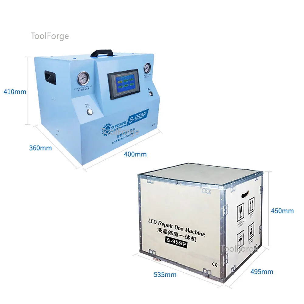 S-959P+ Separator Machine Phone Touch Screen Repair Machine Build-in Vacuum Pump Kit For IPhone Samsung Repair Refurbish