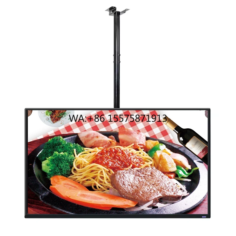 

Hanging Wall Mounted Hd Screen Digital Signage Menu Board Lcd Advertising Display for Restaurant Coffee Shop