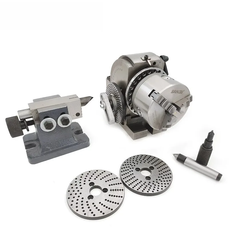 Semi-universal  Dividing Heads  Include Index Center Accessories Dividing Plate and  Lathe Chuck 3Jaw