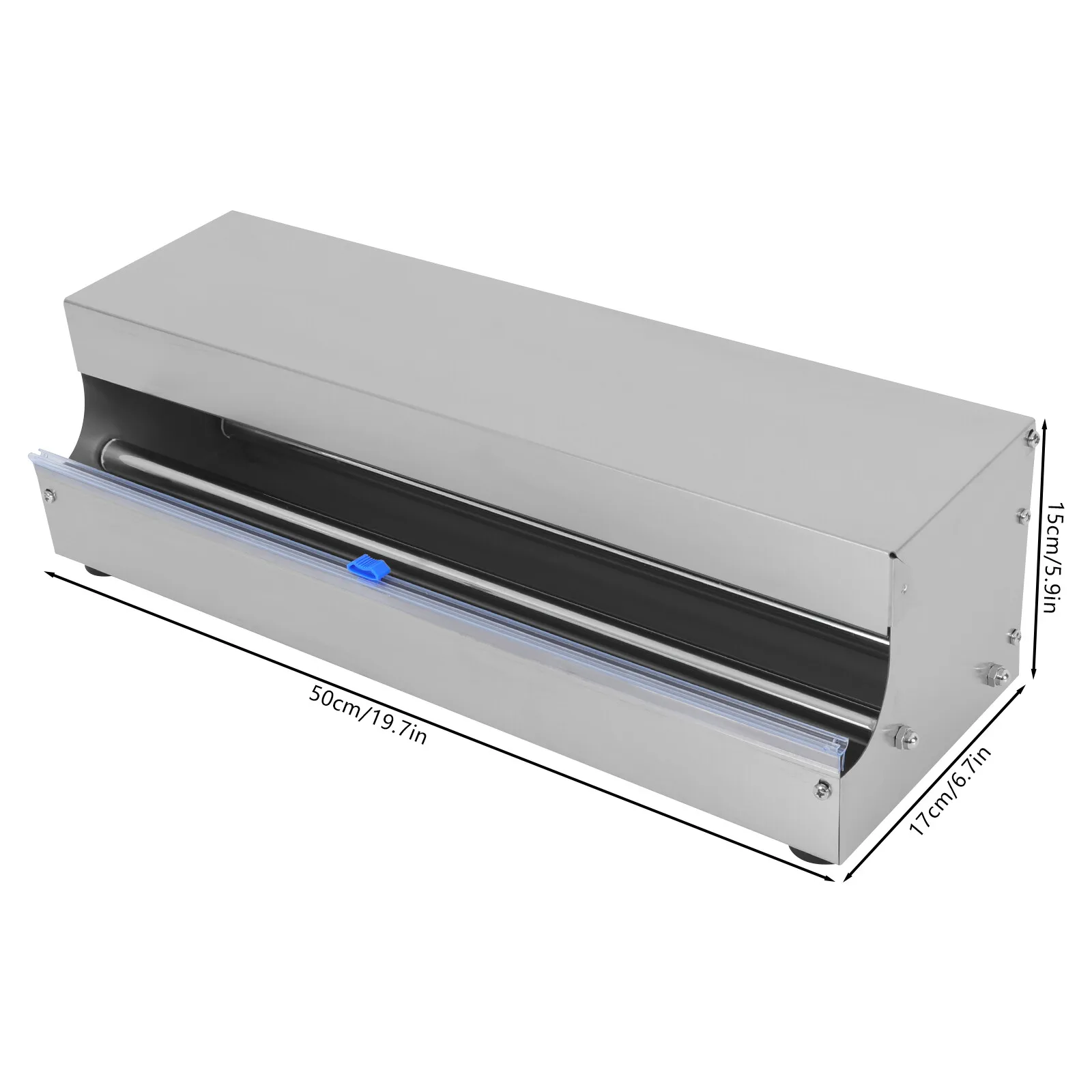 Manual Food Wrap Film Dispenser Stretch Film Packing Wrapper for 9.8-17.7" Width