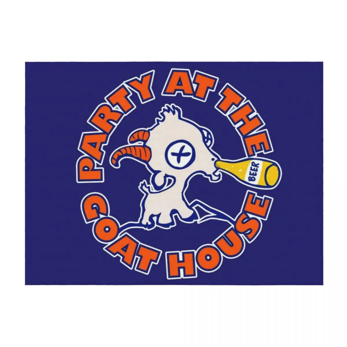 

Party at the Goat House Throw Blanket Plaid blankets ands Hairys Extra Large Throw Blankets