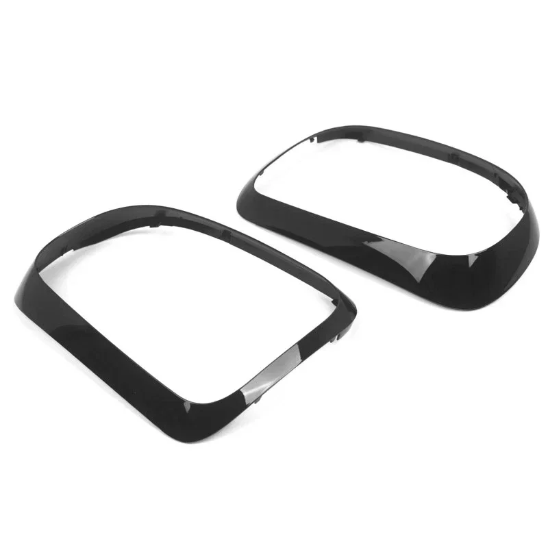 Bright Black Front Headlight Rear Tail Light Lamp Cover Trim Set For BMW Mini Cooper Countryman F60 2015-2019 Taillight Frame