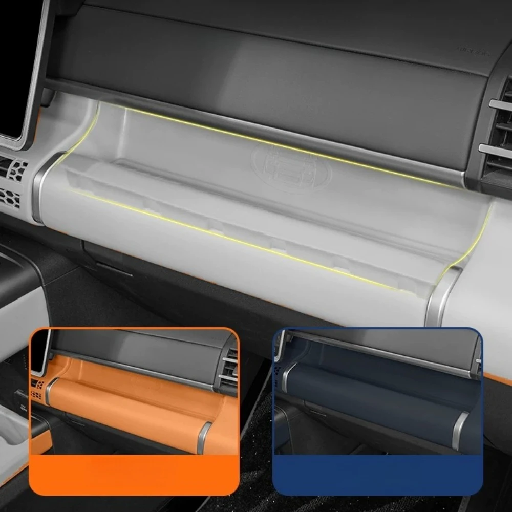 For BYD Ti7 Car Front Passenger Silicone Storage Box With Cup Holder Organizer Pad Car Interior Accessories