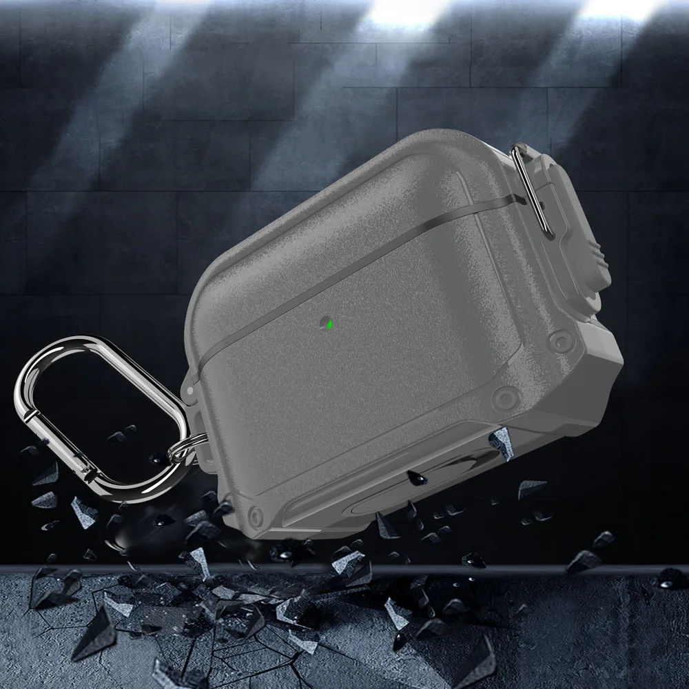 حافظة مقاومة للماء لهاتف Apple Aipods Pro 2 1 حافظات سماعات الأذن مع قفل آمن غطاء حماية مقاوم للصدمات لأجهزة Airpods 3 2021 Funda