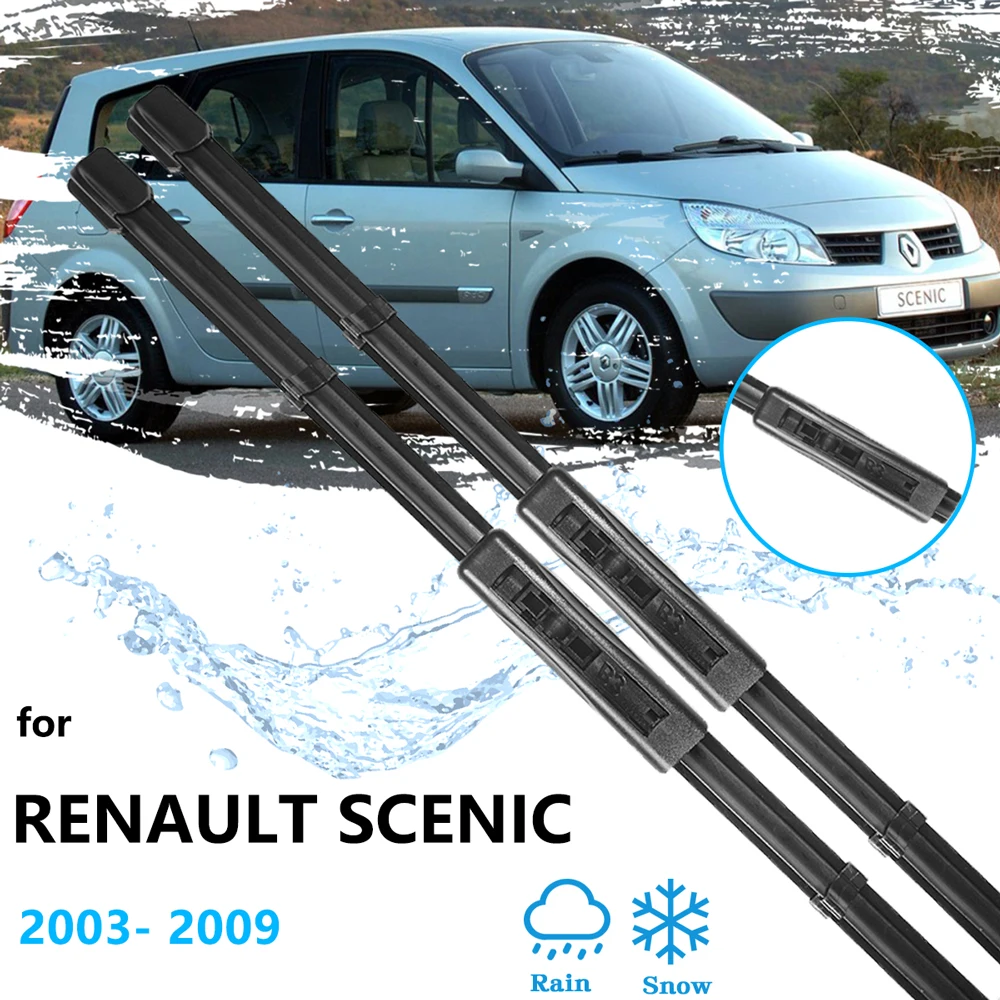 For Renault Grand Scenic 2 MK2 II 2003 2004 2005 2006 2007 2008 2009 Front Rear Set Wiper Blades Window Windshield High Quality