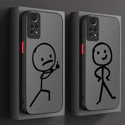 Cartoon Matchman Matte Hard Case For Xiaomi Redmi Note 13 12 Pro Plus 4G 5G 12S 11S 11 10 10S 9 9S 8 Redmi 12 13 13C 12C A3X