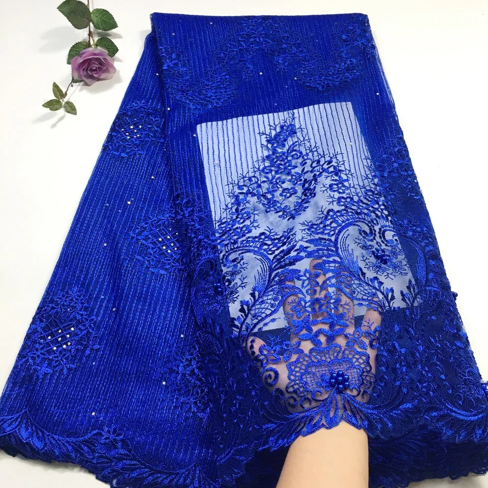 Nigerian Lace Fabric 5 Yards African Lace Fabric 2024 Latest High Quality French Lace Fabric for Women Wedding Dresses M1932