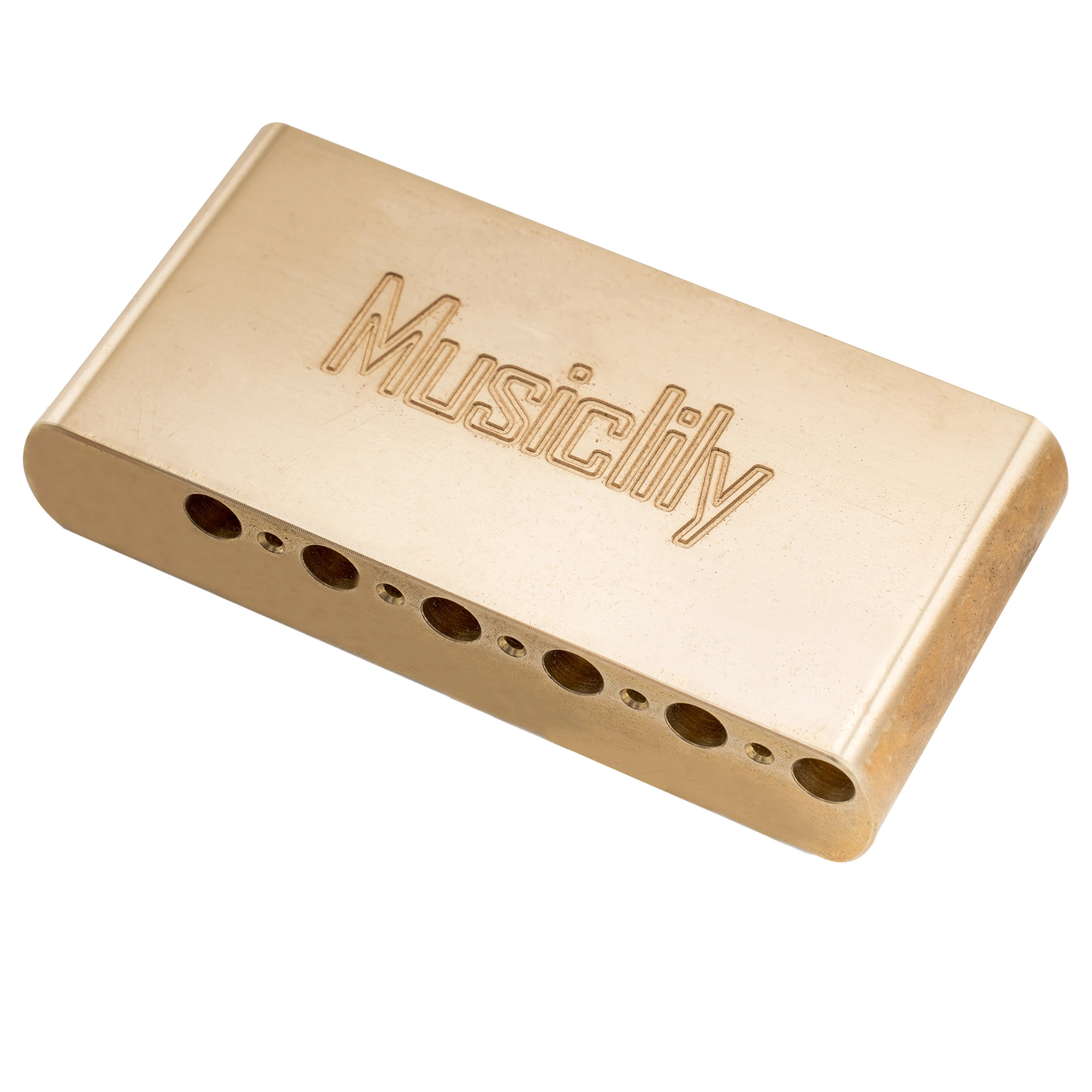 Musiclily Ultra 52.5mm Brass/Steel Short MIM Tremolo Block for China made Squier Pre-2020 Affinity 6-Screw Guitar Bridge, 36mm