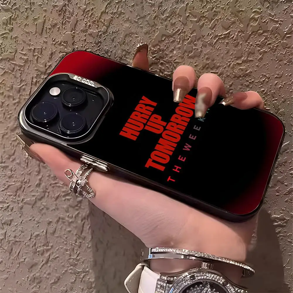 Чехол для телефона The Weeknd Hurry Up Tomorrow MINISO для Iphone 16-11 Pro Max Xr X Xs 8 7 Plus, черный, розовый, белый цвет, серебристый чехол