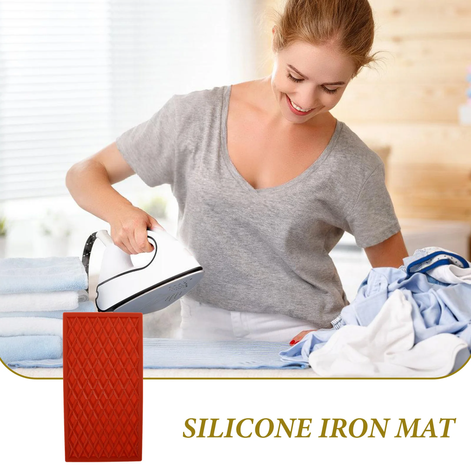 

Heat-Resistant Silicone Ironing Mat Household Protective Table Top Insulation Fireproof Iron Lightweight Iron Rest Stand