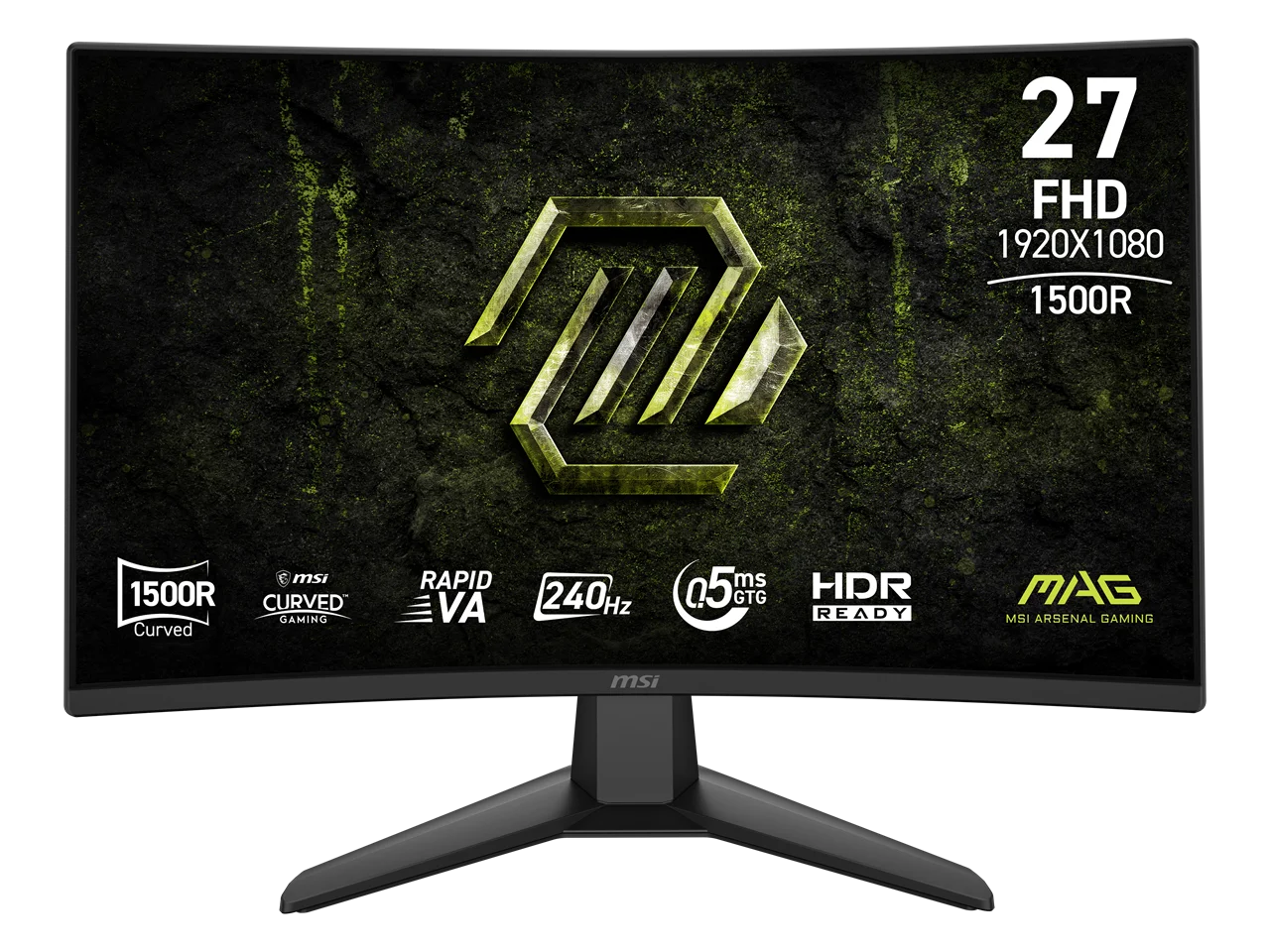 MSI 27 inch Full HD 240Hz AMD FreeSync Premium (Adaptive Sync) 0.5ms HDR Ready Ai vision Curved Gaming Computer Monitor MAG 274CF X24