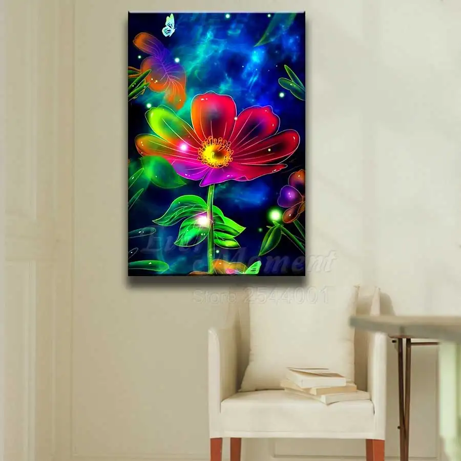 Ever Moment Diamond Painting Colorful Paint By Diamond Butterfly Floral Square Round Drills Wall Art Decoration Gift ASF2256 view 2