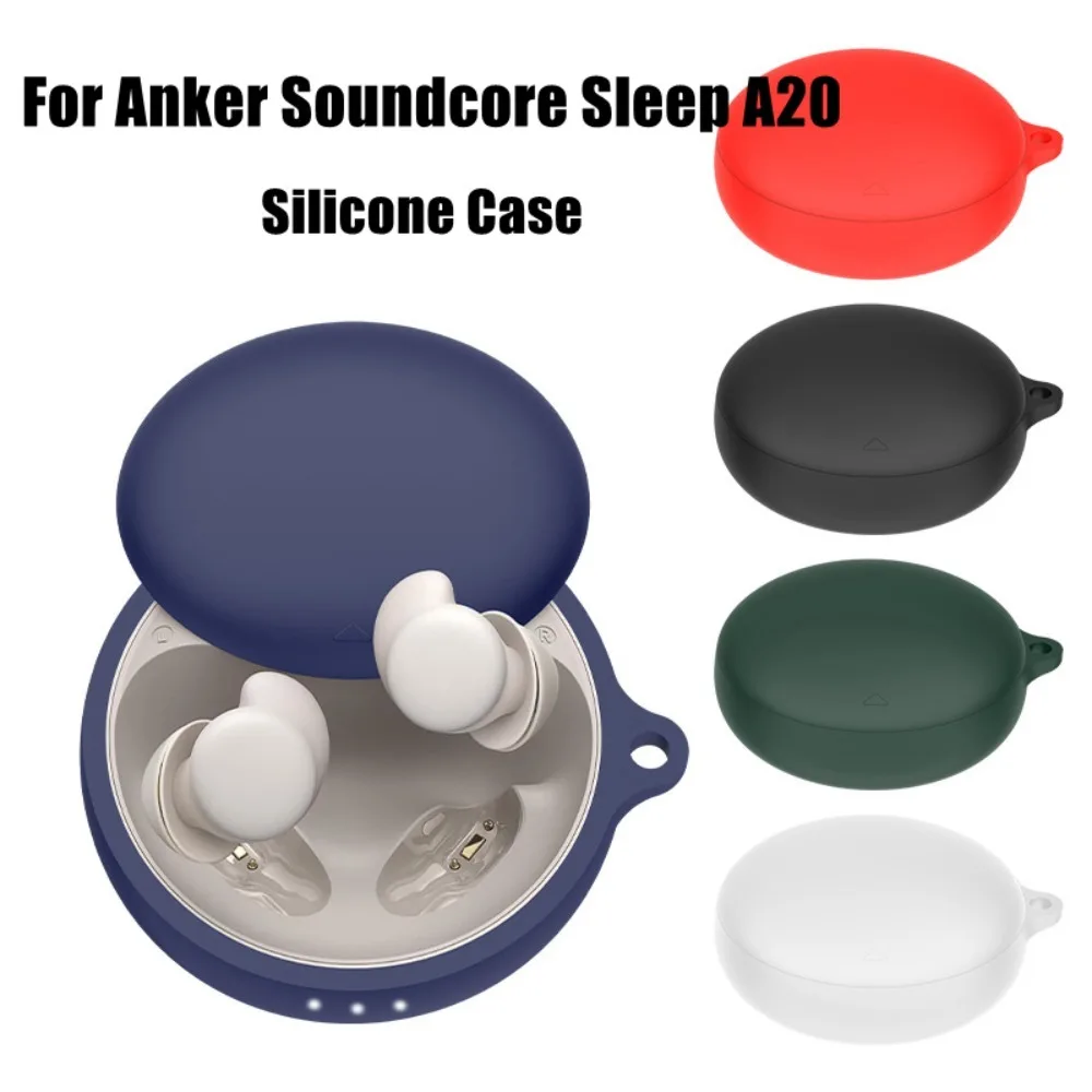 Soft Earphone Case Silicone with Hook Protector Cover Anti-drop Shockproof Protective Sleeve for Anker Soundcore Sleep A20 image 2