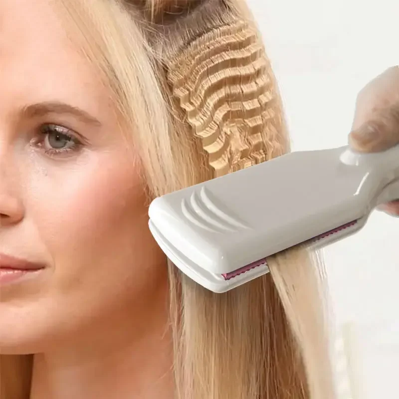 

Hot Corrugated Iron Hair Straightener Iron Crimped Hairstyle Electronic Chapinha Corrugation Flat Irons Wave Styling Tools