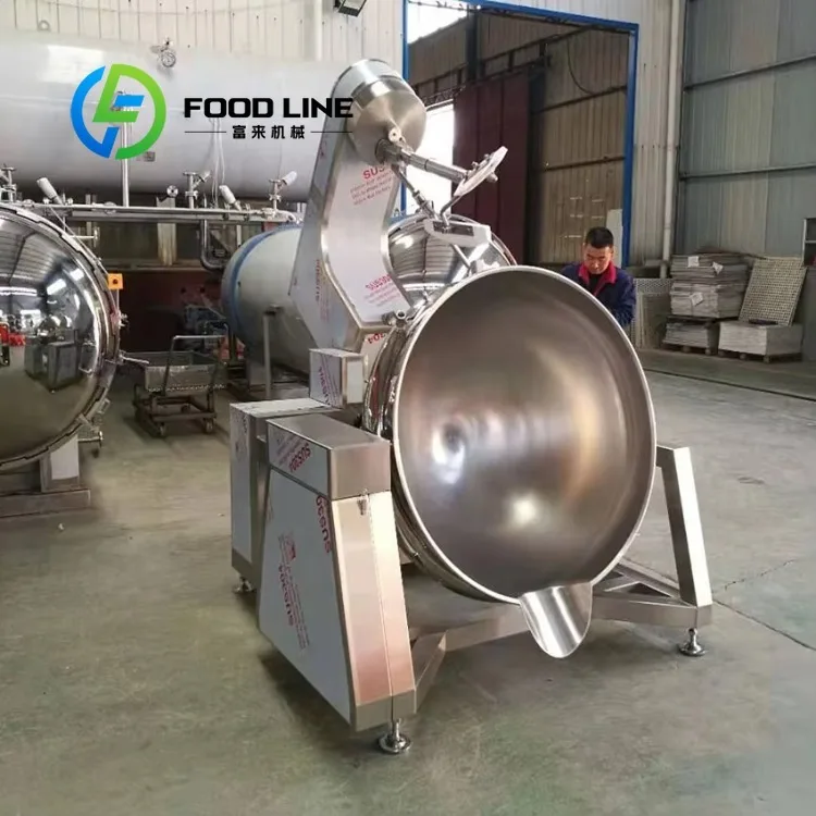 Automatic Planetary Cooking Kettle Uniform Heat Conduction Design Ideal For Catering Factory Food Processing And Condiment Make