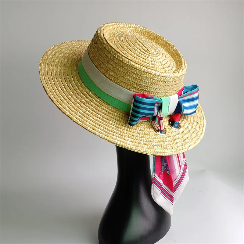 

Женская шляпа-федора в стиле Хепберн, блестящая соломенная шляпа, европейско-американский ретро-стиль, золотистая с золотой оплеткой, женская солнцезащитная шляпа с плоским верхом и пайетками