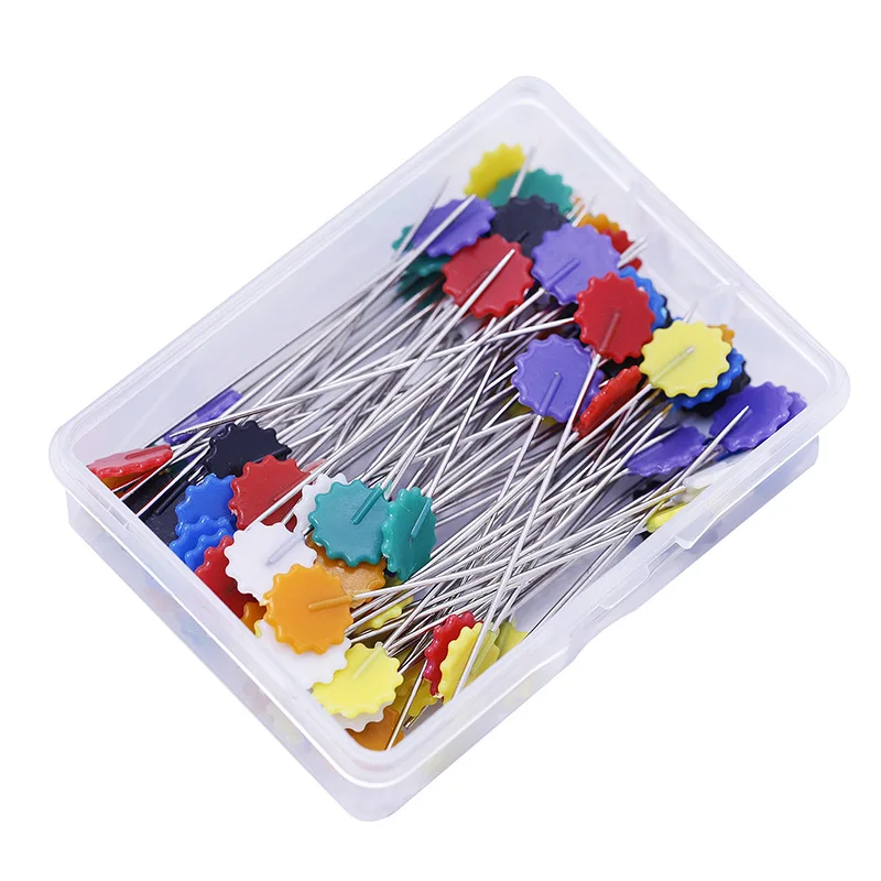 Sewing Flat Head Straight Pins, Flower Head Needle, Quilting Pins, DIY Sewing Crafts, Dressmaker Tools, 50Pcs