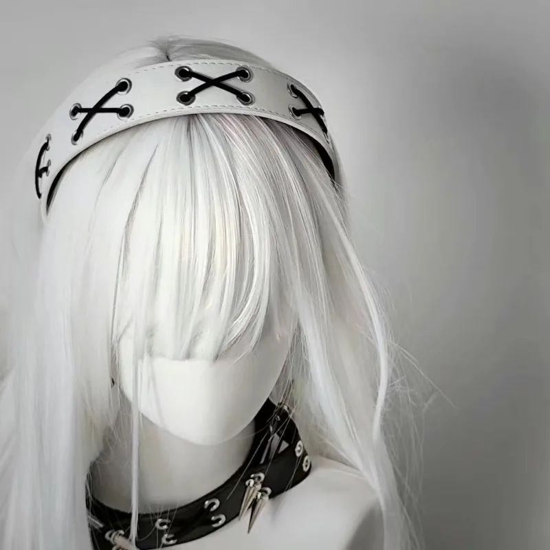 Darkly الشرير القط الأذن برشام عقال ثقافة فرعية وأشار مخالب القط المعادن الثقيلة الجلود عقال فتاة حار القوطية خوذة