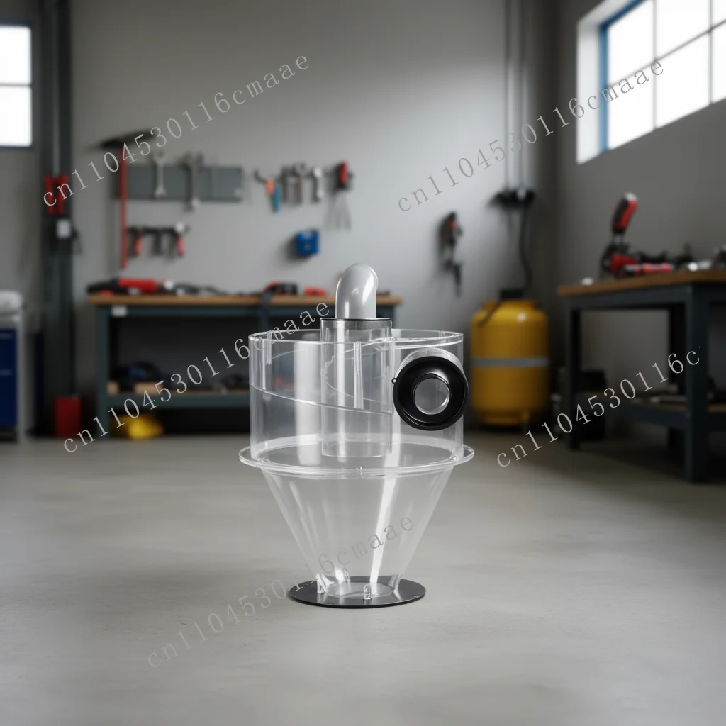 Cyclone 4 Inch with Hose, Polyester, Top Loaded, Model D0100HAD2WY, High Efficiency Dust Collector for 5-10 Gallon Storage Tanks