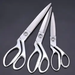 8.5/9.5/10.5In Tailor Large Scissors Professional Manganese Steel Sewing Silver