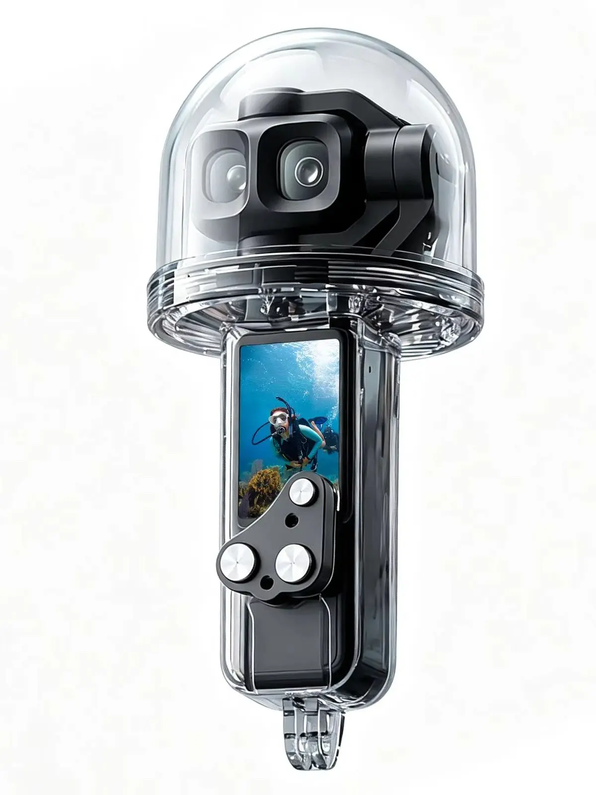 PULUZ 50m Wodoszczelna Obudowa Podwodna do Nurkowania dla DJI Osmo Pocket 4P, Akcesoria do Kamery w Obudowie Nurkowej — 2