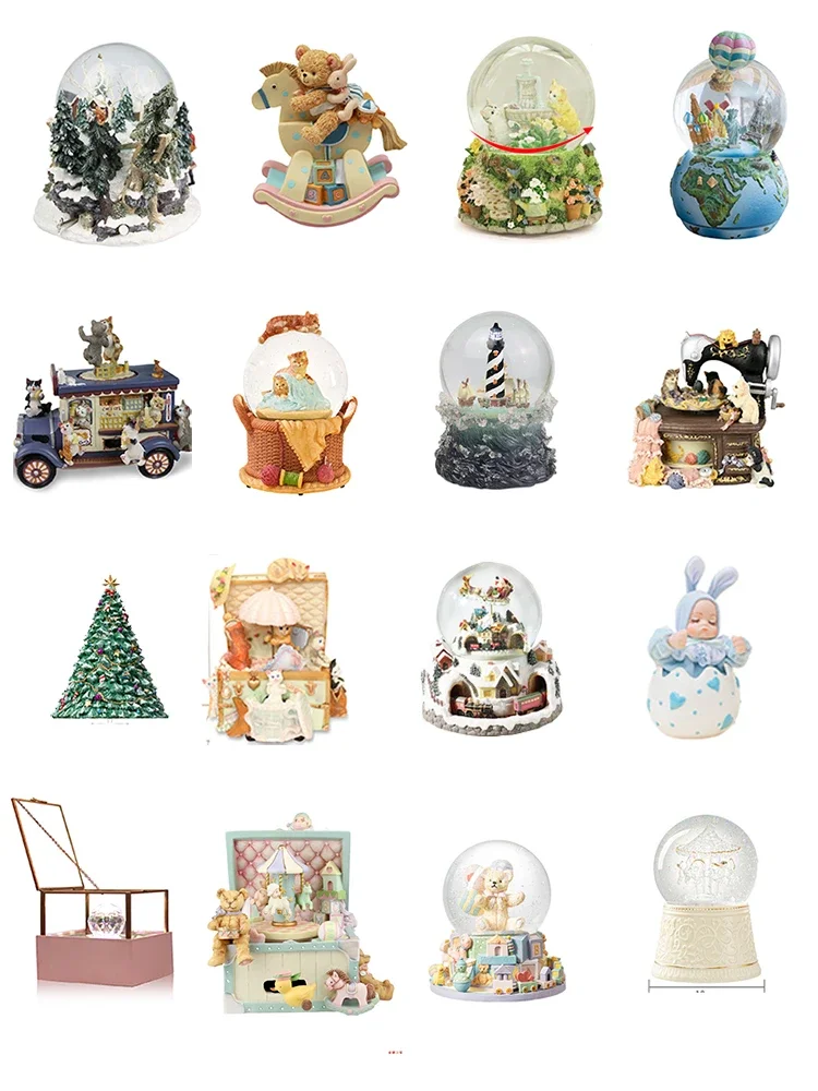 Music Box Dancing Girl Princess Birthday Gift Crystal Ball Carousel Music Box Girl Best Friend Valentine Gift Home Decoration