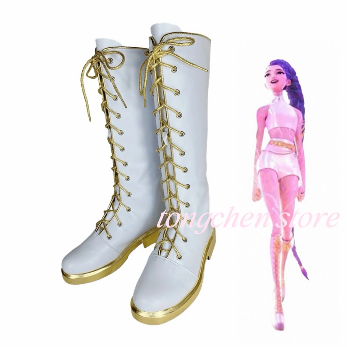 Girls Kpop Demon Hunter Cosplay Mira Zoey Rumi Boots Kids  Cosplay Adult Child Stage Performance Shoes Halloween custom-made