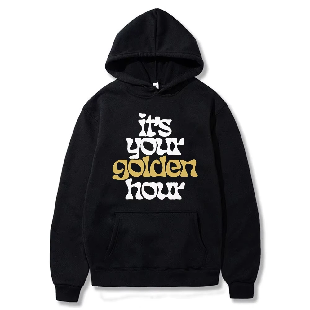 Nieuwe JVKE Golden Hour Shimmer Hoodie Mode Lange Mouw Streetwear Vrouwen Mannen Sweatshirt Met Capuchon 2023 Hip Hop Kleding