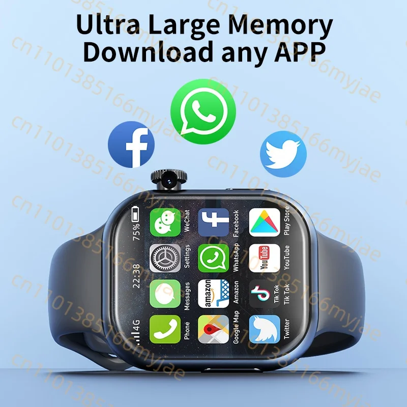 Jam Tangan Pintar VP19 S10 MAX 2.29 inci AMOLED untuk Pria Wanita Dengan 180 °   Kamera Putar GPS WiFi Slot Kartu SIM Pemantauan Kesehatan