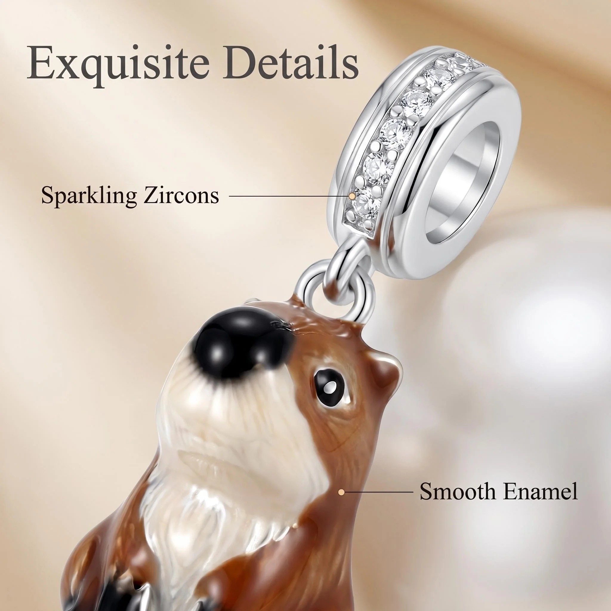 New Fox Butterfly Shell Fish Spotted Leopard Animal Charm Pendant Fit for Original Bracelet S925 Silver DIY Women's Jewelry