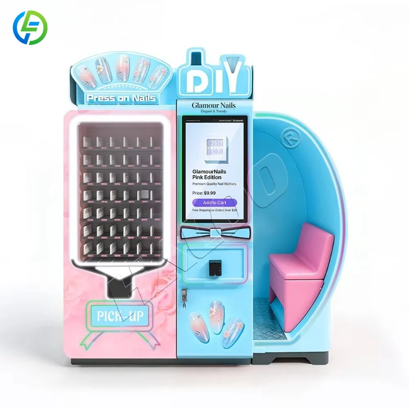Customized Automated Nail Art Printer Somatosensory Camera 3D Technology Coin QR Code Token Payment Systems Machine