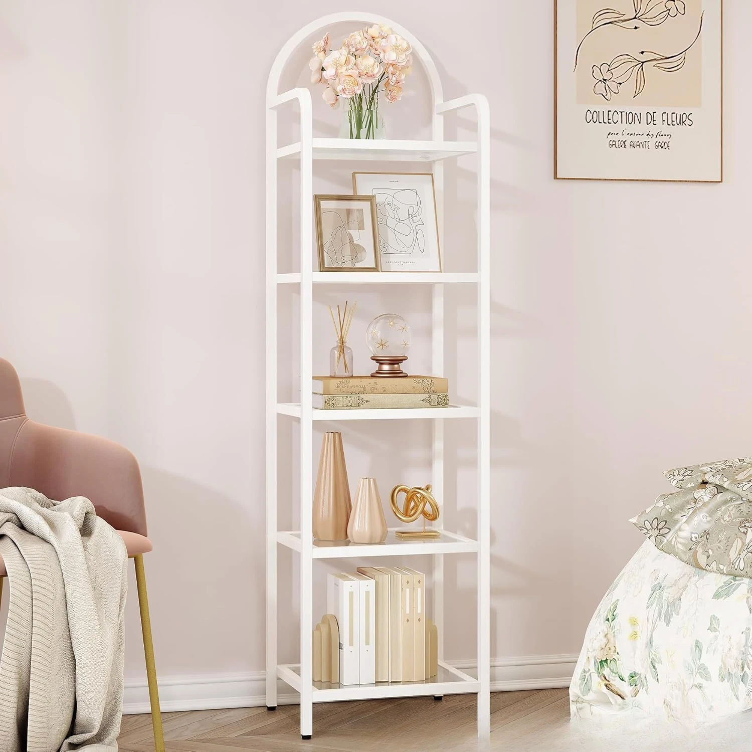 Cosmetics display rack Light luxury beauty salon Multifunctional shelf Multi-layer storage display cabinet