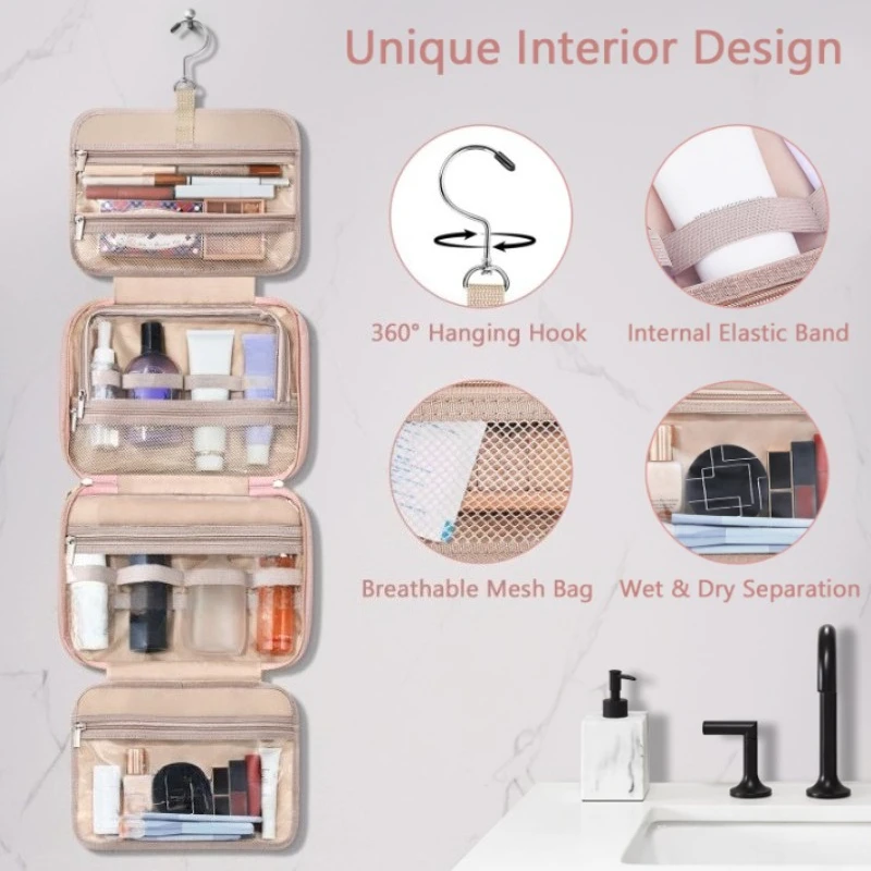 Daily Necessities Storage Bag Bathroom Living Room Daily Necessities Hanging Bag Tourism Portable Multiple Layers Storage Bag