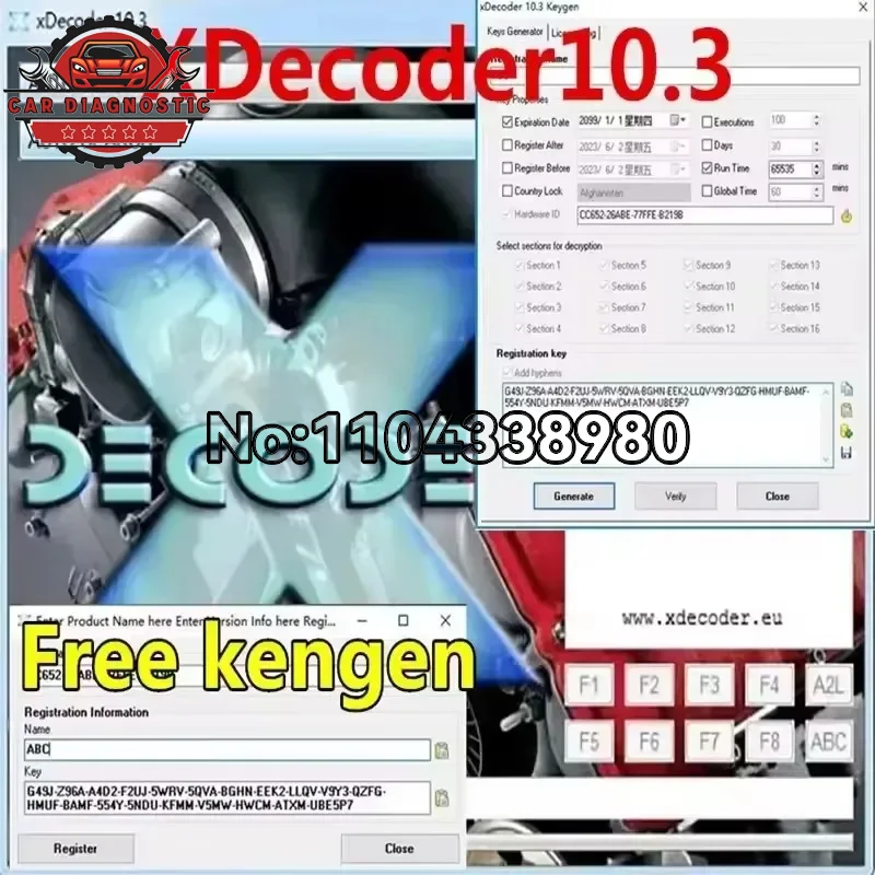 

Xdecoder 10.3 2025 с Keygen DTC Remover Crack DTC OFF Удаление программного обеспечения Полная версия для Hyundai/VAG EDC15 EDC16 EDC17 Xdecoder