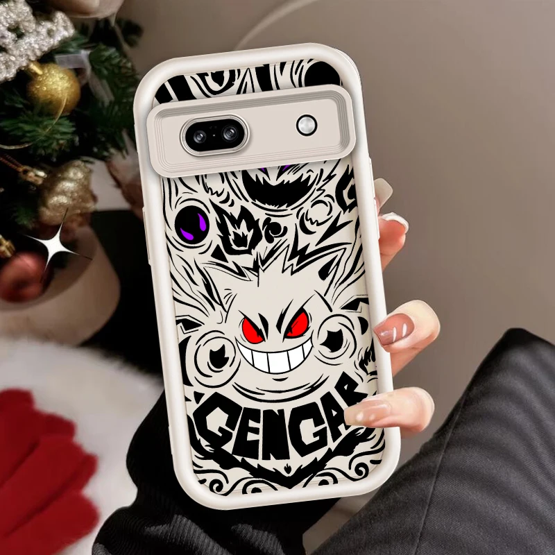 Cool Art P-Pokémon Cartoon For Google Pixel 9 8A 8 7 7A Pro XL 5G Eye Ladder Phone Case Soft TPU Shockproof Cover TPU