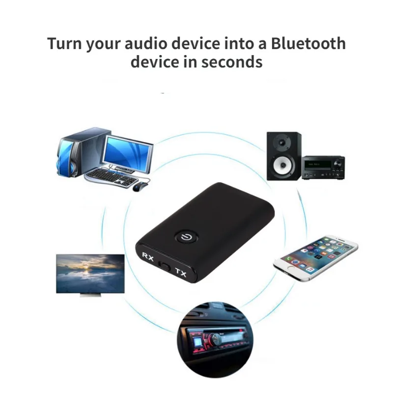 New 5.0 Wireless Bluetooth Transmitter Receiver 2-In-1 3.5mm Bluetooth Audio Receiver Transmitter Adapter