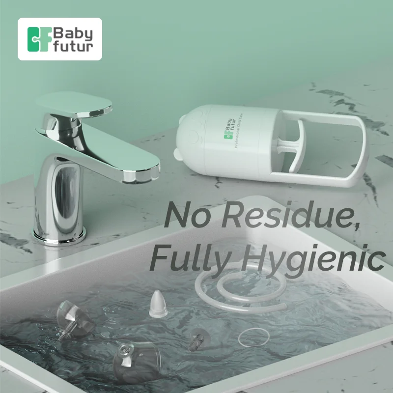 Babyfutur دليل امتصاص الأنف الصامت الطفل عائق الأنف الأنظف الشافطة الأنفية
