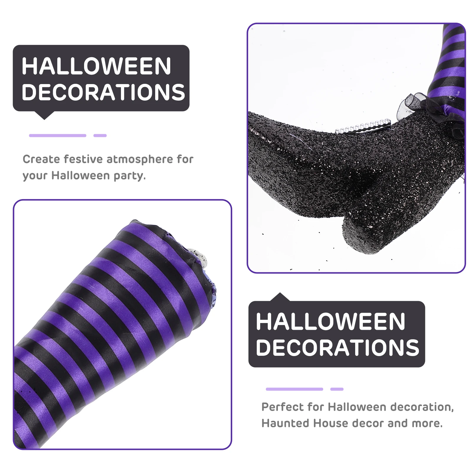

Plastic Witch Legs Decoration Halloween Party Yard Lawn Decor Stuffed Props Outdoor Ornaments Spooky Atmosphere Garden Supplies