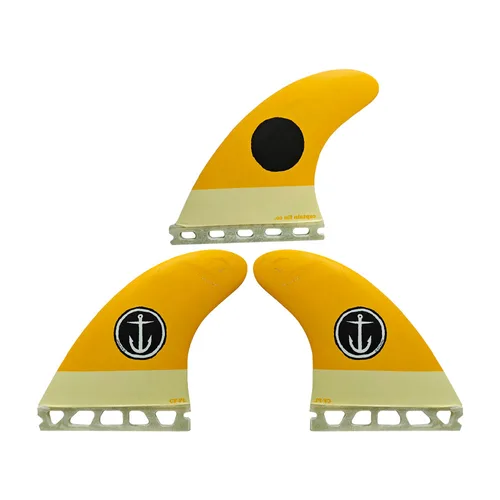 Accesorios de playa FUTURE Aleta de propulsor amarilla de 4,55 pulgadas |   Compatible con patines cortas Aletas para tablas de surf