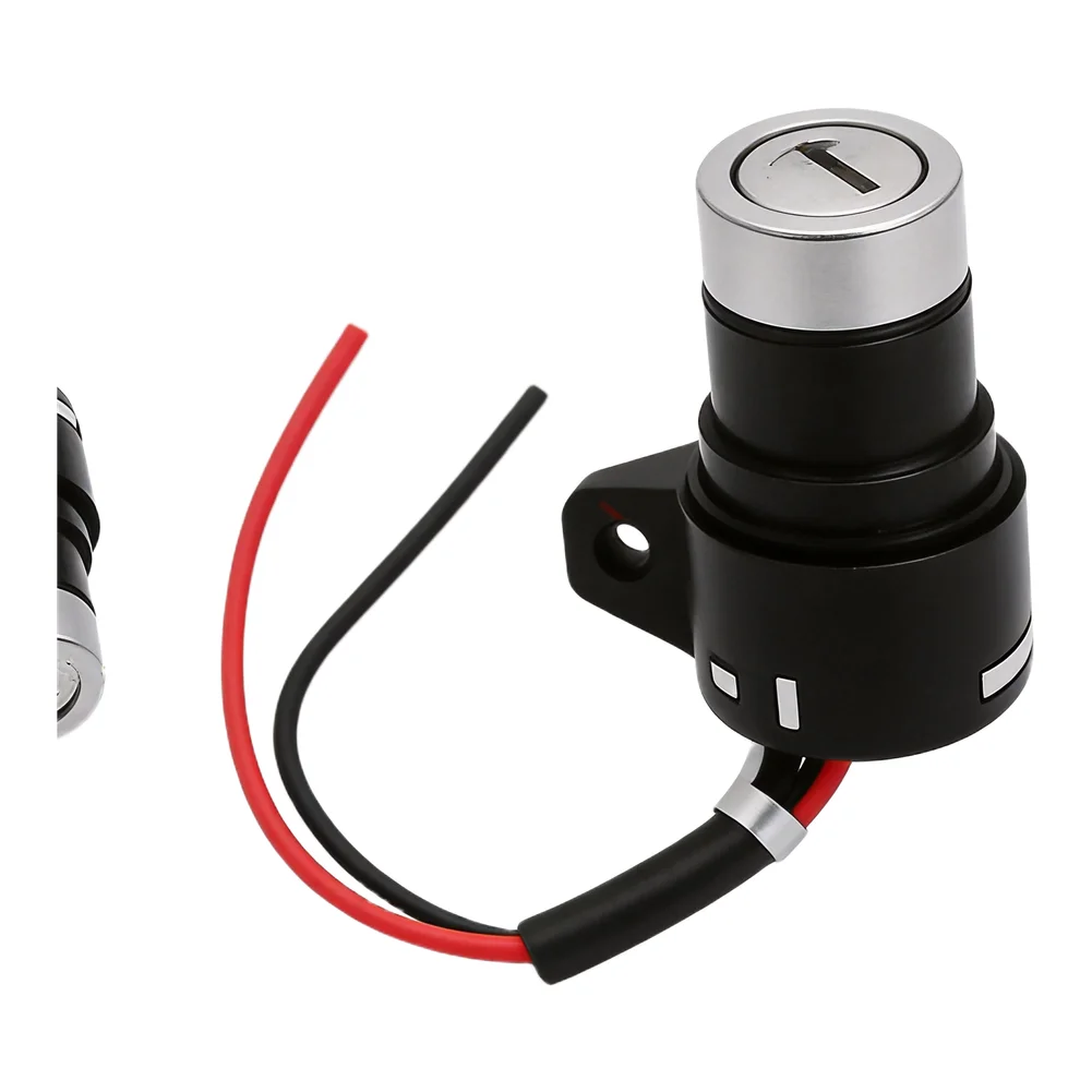 Electric Bicycle Ignition Switch With 2 Keys Handlebar Power Lock For Electric Scooter E-Bike Cycling Replacement Accessories